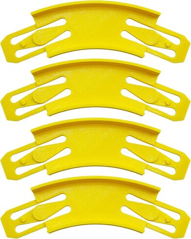 نسخة مطورة من موصلات مضمار السباق المتوافقة مع العجلات الساخنة، دوران 45 درجة، بناء مسارات سباق ملحمية، 4 عبوات باللون الأصفر in Kuwait