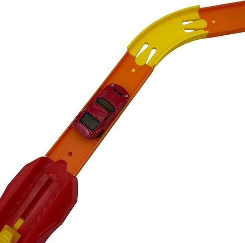 نسخة مطورة من موصلات مضمار السباق المتوافقة مع العجلات الساخنة، دوران 45 درجة، بناء مسارات سباق ملحمية، 4 عبوات باللون الأصفر in Kuwait