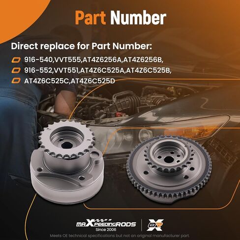 maXpeedingrods 4PCS Intake & Exhaust Cam Phaser Variable Valve Timing VVT Sprocket AT4Z-6C525-B AT4Z-6256-B Fit for Ford Explorer F-150 Flex Taurus Navigator V6 3.5L 2011-2023 Turbo in Saudi Arabia