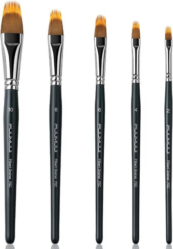 5pcs Dual-Layer Grainer Brush Set- Fuumuui Professional Synthetic Filbert Comb Brushes for Unique Texture Painting Perfect for Artists Acrylic, Watercolor and Oil in Saudi Arabia