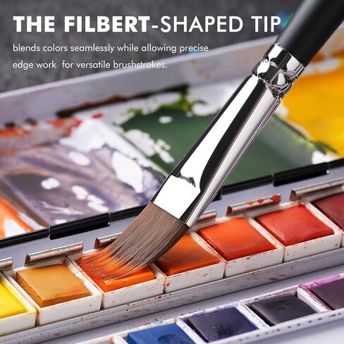 5pcs Dual-Layer Grainer Brush Set- Fuumuui Professional Synthetic Filbert Comb Brushes for Unique Texture Painting Perfect for Artists Acrylic, Watercolor and Oil in Saudi Arabia