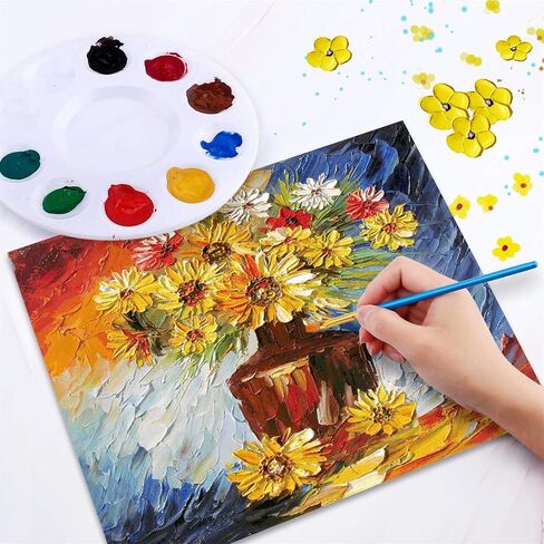 Painting Brush Palette Set, with 6 Packs of 60 Brushes and 6 Palettes,Nylon Brush Head, Suitable for Oil Watercolor, etc., Perfect Art Painting Set. in Saudi Arabia