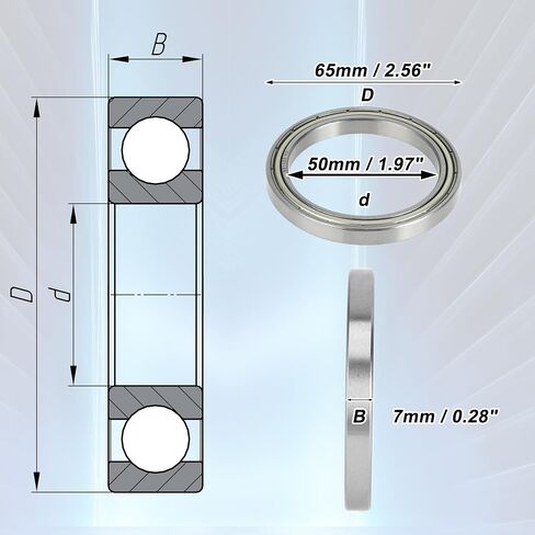 ACROPIX 6810ZZ الكرات الأخدود العميق P0 50x65x7 مللي متر محامل مشحم ختم معدني مزدوج الفضة لهجة سكوتر عجلة التزلج in Saudi Arabia