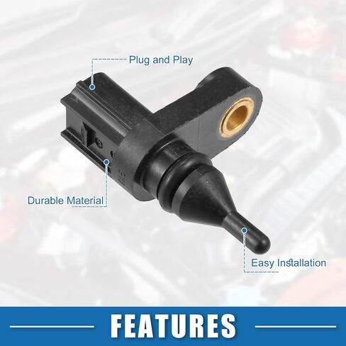 Motoforti Air Intake Temperature Sensor, Air Charge Temperature Sensor, for Honda Accord 2014, Plastic, No.37880RWCA01, Black in Saudi Arabia