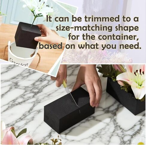 Reusable Floral Foam Blocks for Artificial Flower Arrangements, Weather Resistant, 8 Pieces, 6x3x2.5 Inch, for Outdoor Wedding Home Decor (8, 6 x 3 x 2.5'') in Saudi Arabia