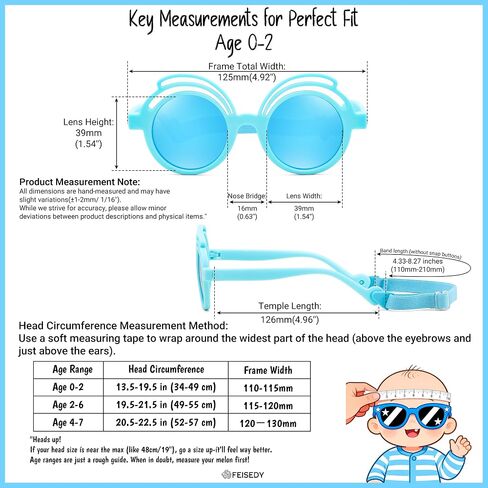 FEISEDY Cute Round Polarized Sunglasses for Kids Girls Boys UV Protection Flexible Rubber Glasses with Strap B0060 in Saudi Arabia