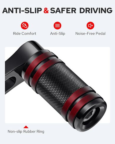 أوتاد ناقل الحركة لأصابع القدم من Benlari، 304 أوتاد رافعة من الفولاذ المقاوم للصدأ تناسب Harley Touring Street Glide Road Glide Road King Electra Glide 1988-2024، FL Softail 1986-2017، Trike 2008-2024، أسود in Kuwait