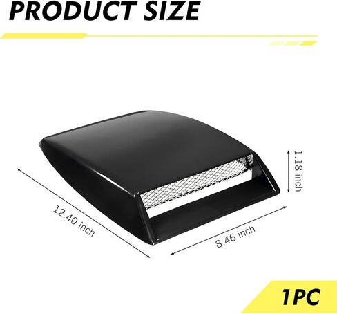 ملصق فتحة تهوية غطاء محرك السيارة، ملصق تهوية ثلاثي الأبعاد لتدفق الهواء المزخرف، غطاء محرك السيارة الأنيق للتهوية، عالمي لمعظم السيارات (أبيض) in Kuwait