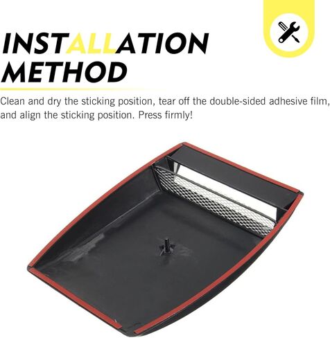 ملصق فتحة تهوية غطاء محرك السيارة، ملصق تهوية ثلاثي الأبعاد لتدفق الهواء المزخرف، غطاء محرك السيارة الأنيق للتهوية، عالمي لمعظم السيارات (أبيض) in Kuwait