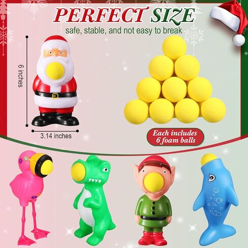 Zubebe Christmas Toys Shooter Ball Foam Toy with Shoot Foam Balls Up to 20 Feet for Kids Outdoor Indoor Play Christmas Party Supplies in Saudi Arabia