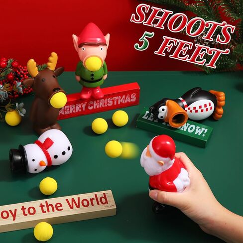 Zubebe Christmas Toys Shooter Ball Foam Toy with Shoot Foam Balls Up to 20 Feet for Kids Outdoor Indoor Play Christmas Party Supplies in Saudi Arabia