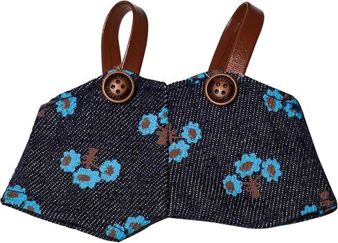 Doll Clothes Accessories Set for 17cm2PCS Doll Clothes and HatsCute yellowtartan pinkmilk whitedesignSuitable for 6.7-inch Cute Doll Clothing (Blue Pants) (Blue Square) in Saudi Arabia