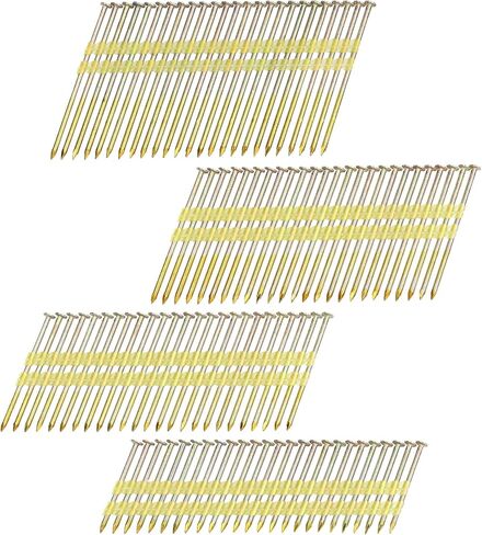 HW HAMWOO Framing Nails,21°Round Head Nail Pack,600-Pack (2"- 150Pcs,2-1/2"- 150Pcs,3"- 150Pcs, 3-1/2"- 150Pcs),Hot Dipped Galvanized,Smooth Shank in Kuwait