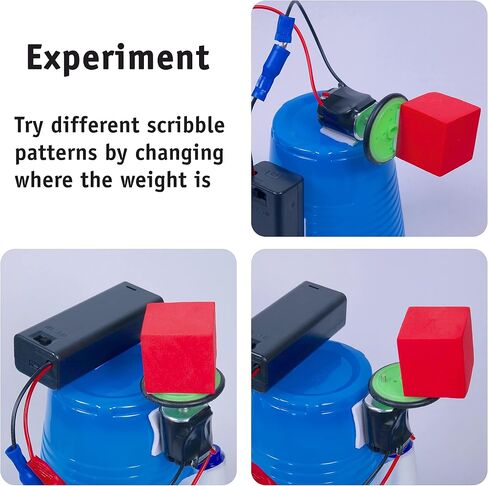 DIY Doodling Scribble Bot STEM Kit, Pack of 10, Science Toy with Circuits for Kids Ages 8 and up in Kuwait