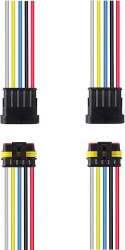 2 PACK 5 Pin Way Electrical Wire Connector Male Female Plug Socket Quick Disconnect Waterproof Plug Play for Car, Truck, Boat, and Other Wire Connections in Saudi Arabia