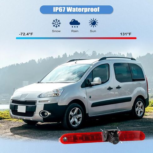 Camecho أعلى خلفي مزدوج كاميرا احتياطية رؤية خلفية متوافقة مع Mercedes Benz Sprinter 2007-2019 Van Truck AHD IR رؤية ليلية مقاومة للماء على السقف عكس ضوء الفرامل مساعدة وقوف السيارات يستبدل in Kuwait