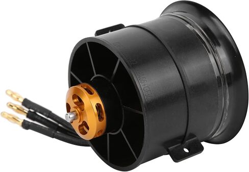 Drfeify RC مروحة مجاري الهواء، 70 مم 12 شفرات مروحة كهربائية مجاري الهواء مع محرك بدون فرشاة RC 2200KV لطائرة EDF 6S للتحكم عن بعد (CW) in Kuwait