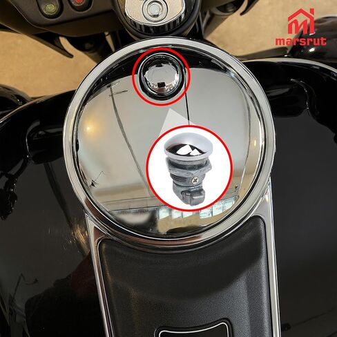 Push Button Gas Cap, Fuel Door Push Button Fit for Harley Electra Glide Street Glide Tri Glide Road Glide Tour Glide Ultra Limited Touring 1992-2025 Motorcycle Model, Latch Panel Oil Tank Accessories in Saudi Arabia