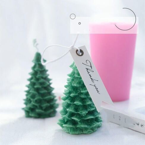 Christmas Tree Silicone Candle Mold DIY Gypsum Plaster Mold Cedar Shape Silicon Molds for Candle in Saudi Arabia