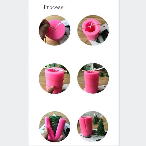 Christmas Tree Silicone Candle Mold DIY Gypsum Plaster Mold Cedar Shape Silicon Molds for Candle in Saudi Arabia