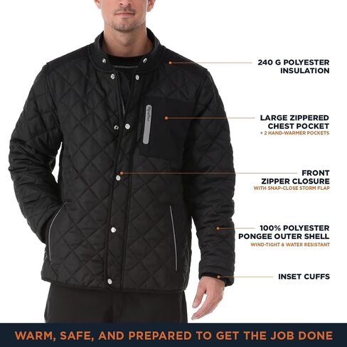 RefrigiWear Insulated Diamond Quilted Jacket in Saudi Arabia