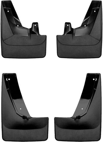 Weathertech Custom No Drill Splash Guard MudFlaps for GMC Yukon، Suburban، Yukon XL - المجموعة الأمامية والخلفية (110125-120125)، أسود in Saudi Arabia