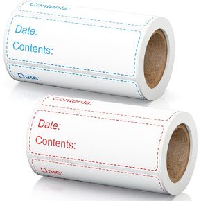 1" x 3" Freezer Labels, 500 PCS Removable Food Storage Stickers, Waterproof & Oil-Resistant Write-On Freezer Labels for Kitchen, Refrigerator, Meal Prep, and Containers, TRSTGIX in Saudi Arabia