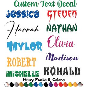 Custom Vinyl Lettering Name Decal - Vinyl Name Stickers for Cars, Cups, Laptop - Custom Name Stickers with Sizes from 3 to 50 inches - Waterproof and Weatherproof Personalized Name Stickers in Saudi Arabia