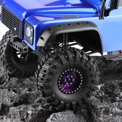 1.9 Aluminum Beadlock Wheels, 12mm Hex RC Wheel Rims for RC Crawlers TRX4 SCX10 VS4-10 Gen7 Gen8 MST CFX Upgrades (Dark Purple) in Saudi Arabia