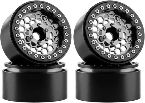 1.9 Aluminum Beadlock Wheels, 12mm Hex RC Wheel Rims for RC Crawlers TRX4 SCX10 VS4-10 Gen7 Gen8 MST CFX Upgrades (Dark Purple) in Saudi Arabia