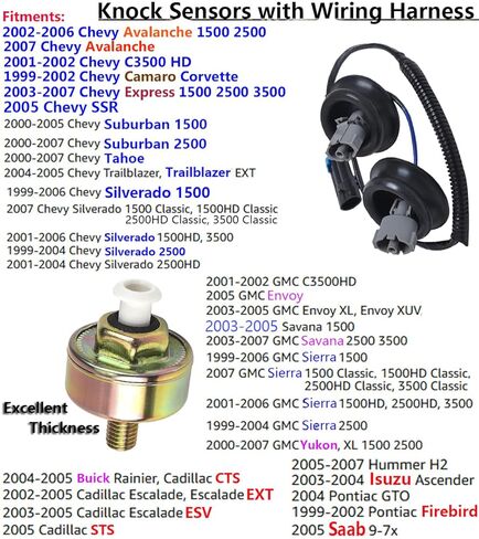 حشوات مشعب السحب لسيارة تشيفي سوبربان سيلفرادو أفالانش تاهو، مستشعر جي إم سي سييرا يوكون، مستشعر محركات كاديلاك 4.8 لتر 5.3 لتر 6.0 لتر 89017589 AS10017 (MS98016) in Kuwait