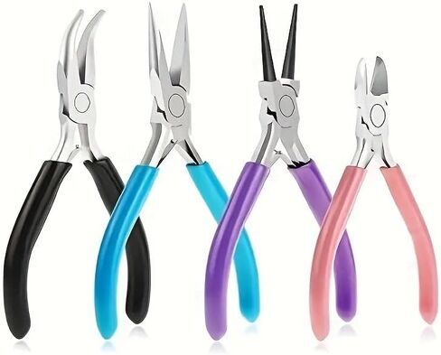 1PC Jewelry Pliers Tool plier Wire Cutter and Bent Nose Pliers - Essential for Jewelry Beading Supply Line Packaging, Pink in Saudi Arabia