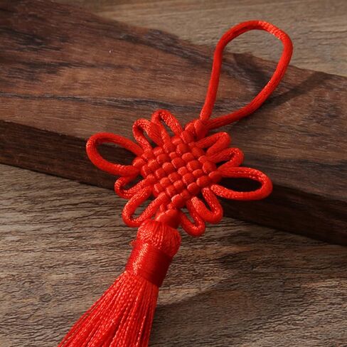 NUOBESTY Chinese Knot Pendan, 20 Pcs Red Tassel Charms for DIY Jewelry Making, Keychain Decorations, Bookmarks, Crafts in Saudi Arabia