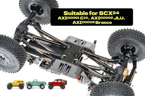 مجموعة 4 وصلات عالية التخليص لسيارة SCX24 Gladiator & Dodge Power Wagon، مجموعة وصلات نحاسية، أجزاء ترقية لـ SCX24، ملحقات ترقية السيارة الزاحفة المحورية 1/24 RC، 8 قطع، أسود in Saudi Arabia