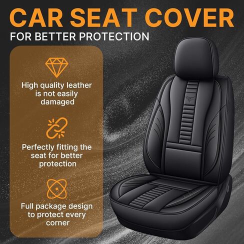 مجموعة كاملة من أغطية مقاعد السيارات ذات المقاس العالمي تناسب نيسان ماكسيما 2009-2025، أطقم داخلية للسيارات من جلد البولي يوريثان مع مسند رأس ووسادة خلفية بخط أسود وأزرق in Kuwait