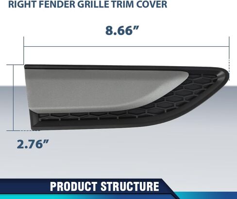 PIT66 Right Fender Grille Trim Cover Compatible with Land Rover Discovery Sport 2015-2016 LR058534 Black in Saudi Arabia