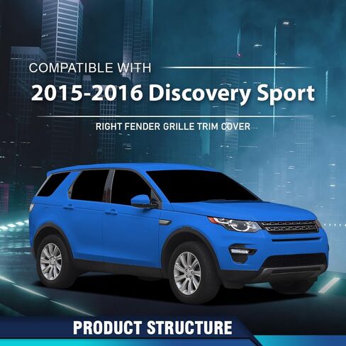 PIT66 Right Fender Grille Trim Cover Compatible with Land Rover Discovery Sport 2015-2016 LR058534 Black in Saudi Arabia