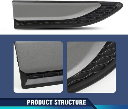 PIT66 Right Fender Grille Trim Cover Compatible with Land Rover Discovery Sport 2015-2016 LR058534 Black in Saudi Arabia