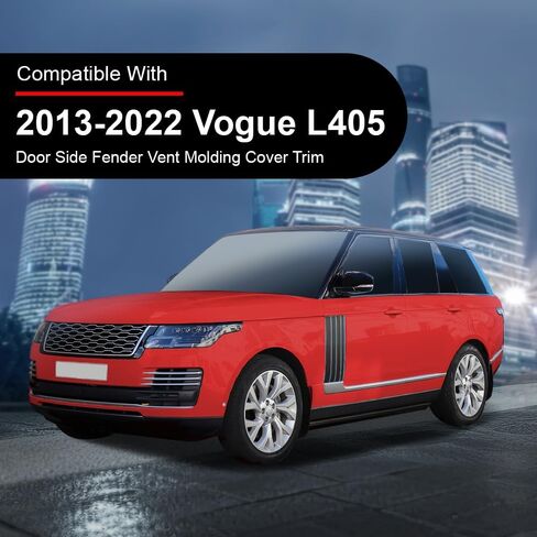 DOTCOM غطاء فتحة التهوية الجانبية للباب من DOTCOM متوافق مع Land Rover Range Rover Vogue L405 2013-2022 الجانب الأيسر والأيمن باللون الأسود in Kuwait