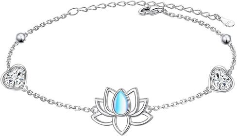 Edelweiss Bracelets for Women Sterling Silver Flower Edelweiss Chain Bracelet Oktoberfest Jewelry Valentine's Day Gifts in Saudi Arabia