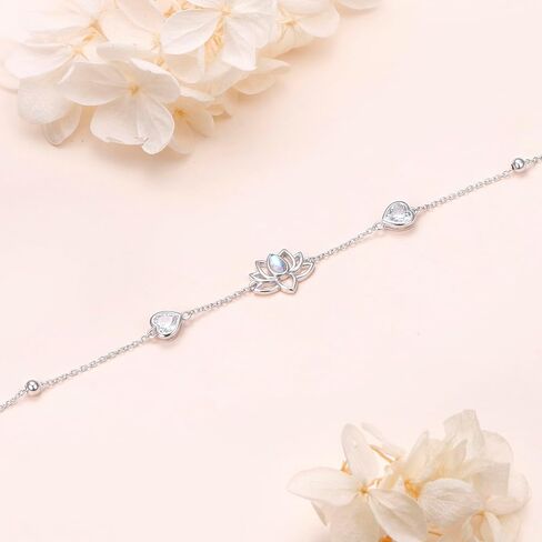 Edelweiss Bracelets for Women Sterling Silver Flower Edelweiss Chain Bracelet Oktoberfest Jewelry Valentine's Day Gifts in Saudi Arabia