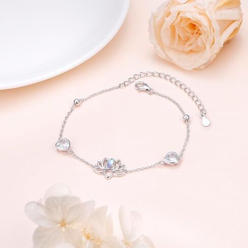 Edelweiss Bracelets for Women Sterling Silver Flower Edelweiss Chain Bracelet Oktoberfest Jewelry Valentine's Day Gifts in Saudi Arabia