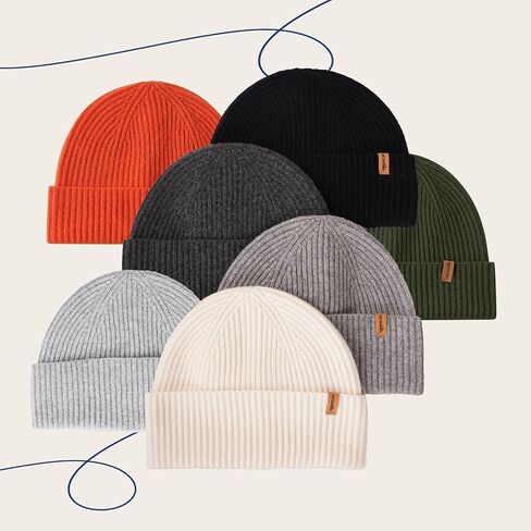 قبعة صوف ميرينو 100% من ACUSHLA للرجال والنساء قبعة شتوية محبوكة للجنسين قبعة ساعة Skullie للطقس البارد in Kuwait