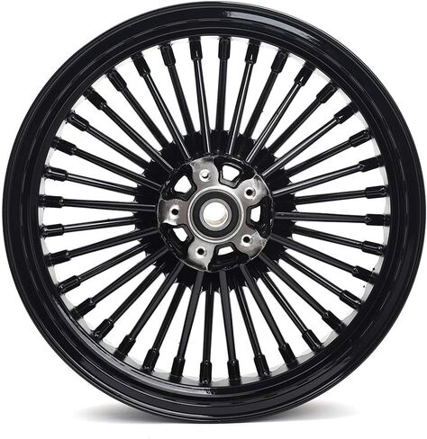TOFR 21x3.5 18x5.5 Gloss Black Front Rear Rims Wheels 36 Fat Spokes Tubeless For Harley Softail Slim FLS 2018-2021 2019 2020 in Saudi Arabia
