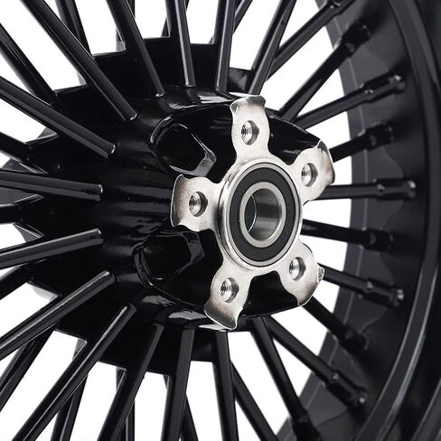 TOFR 21x3.5 18x5.5 Gloss Black Front Rear Rims Wheels 36 Fat Spokes Tubeless For Harley Softail Slim FLS 2018-2021 2019 2020 in Saudi Arabia