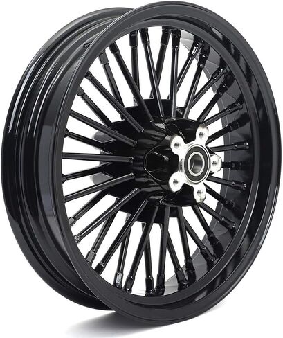 TOFR 21x3.5 18x5.5 Gloss Black Front Rear Rims Wheels 36 Fat Spokes Tubeless For Harley Softail Slim FLS 2018-2021 2019 2020 in Saudi Arabia