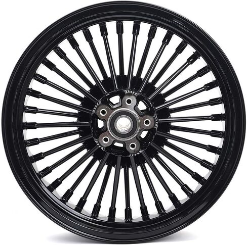 TOFR 21x3.5 18x5.5 Gloss Black Front Rear Rims Wheels 36 Fat Spokes Tubeless For Harley Softail Slim FLS 2018-2021 2019 2020 in Saudi Arabia