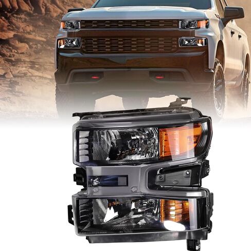 Zhaoyang Halogen Headlight Assembly Compatible with 2019 2020 2021 Chevrolet Silverado 1500 Front Head Lamps Replacement (Left Driver Side) in Saudi Arabia
