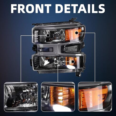Zhaoyang Halogen Headlight Assembly Compatible with 2019 2020 2021 Chevrolet Silverado 1500 Front Head Lamps Replacement (Left Driver Side) in Saudi Arabia
