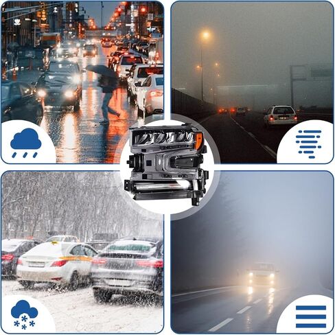 مجموعة المصابيح الأمامية الهالوجين Zhaoyang متوافقة مع استبدال مصابيح الرأس الأمامية 2019 2020 2021 شيفروليه سيلفرادو 1500 (جانب السائق الأيسر) in Kuwait